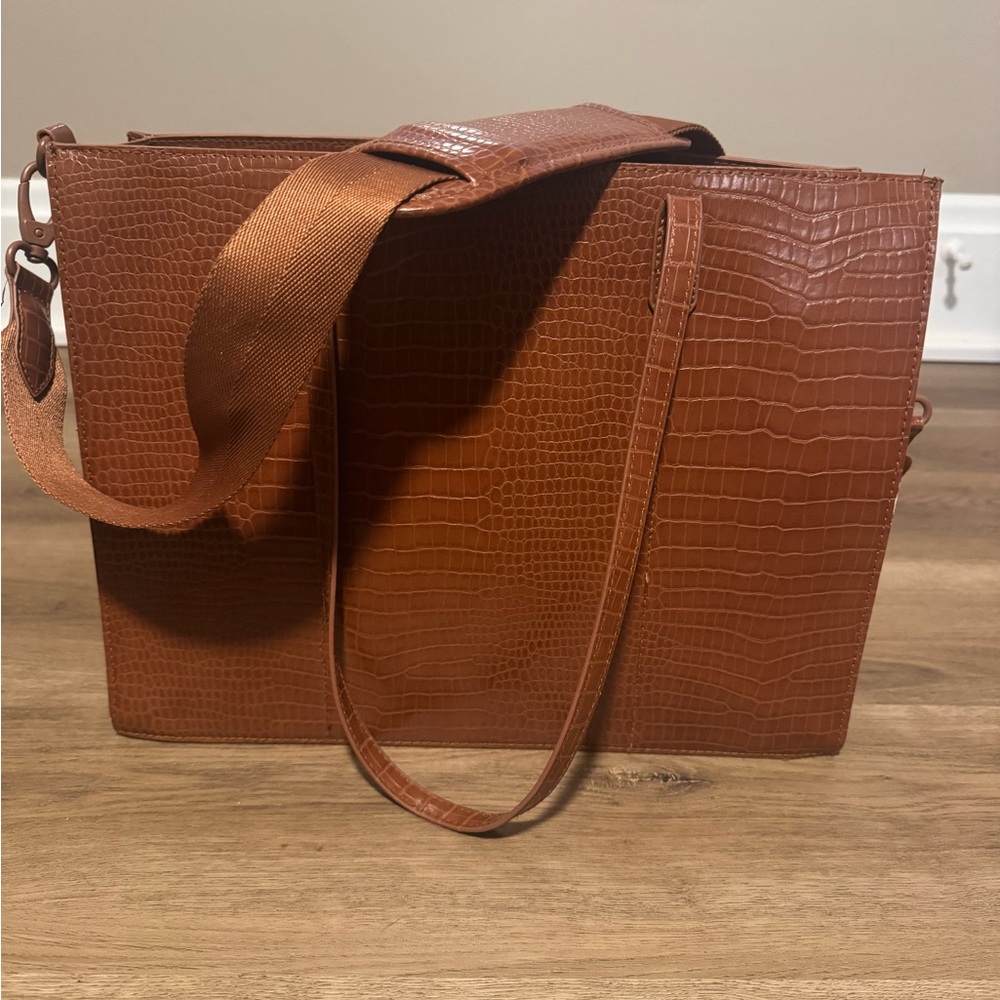 Beis Work Tote Large- Maple Croc